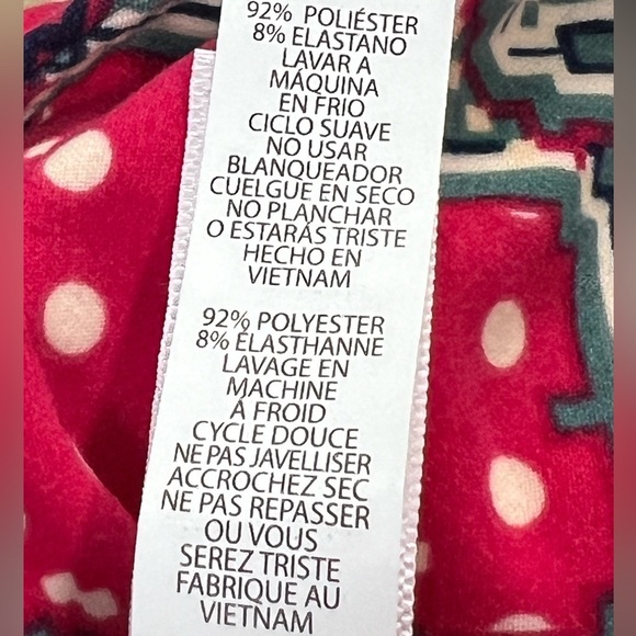 LulaRoe Disney’s Minnie Mouse Geometric Leggings Size OS (2-10) - Picture 10 of 10